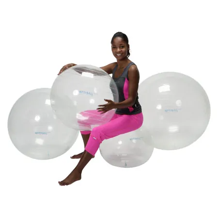 Opti-ball exercise ball transparent,  75 cm