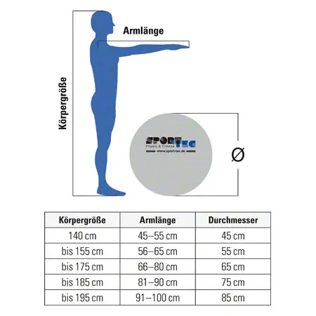 PEZZI gymnastics ball,  85 cm, blue