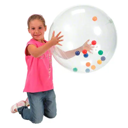 Activity ball with colourful balls,  50 cm