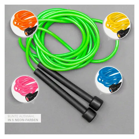Skipping rope speed rope set, adjustable, 300 cm, 10 pieces, incl. storage bag