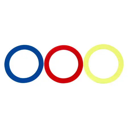 Juggling rings made of plastic  32 cm, set of 3