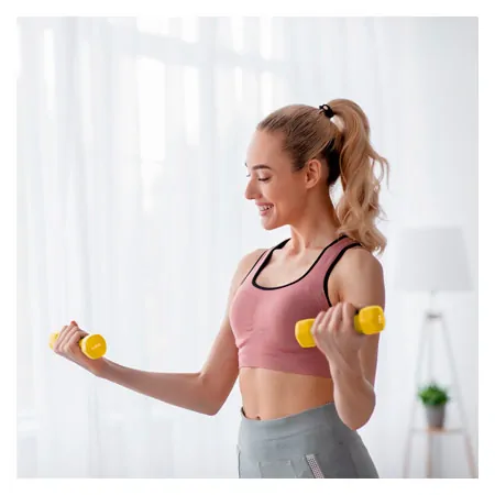 Hand-held dumbbell, 0.5 kg, yellow, one piece