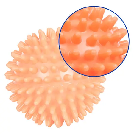 Spiky Massage Ball,  6 cm, neon-orange, soft