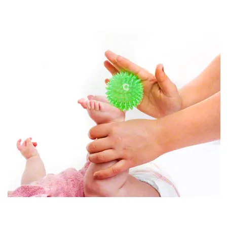 Spiky Massage Ball,  7 cm, neon-green, soft
