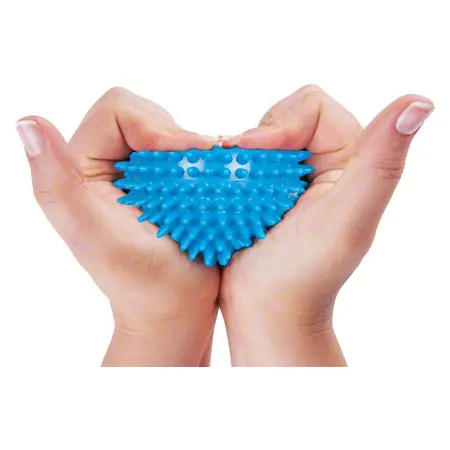 Spiky Massage Ball,   10 cm, neon-blue, soft