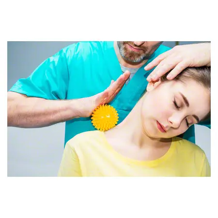 Spiky Massage Ball,   8 cm, yellow, medium