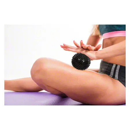Spiky Massage Ball,  10 cm, black, hard