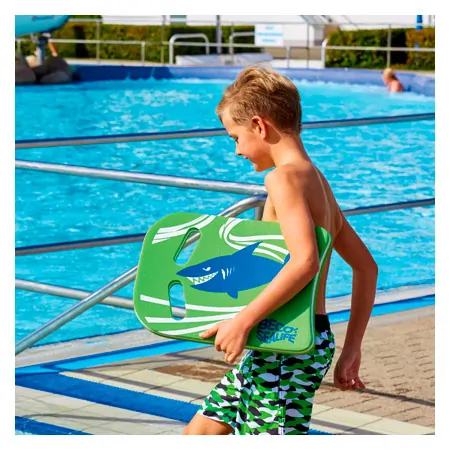 BECO-SEALIFE kickboard swimming board SHARKY, 47x31x3,6 cm, green