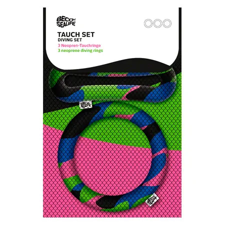 BECO-SEALIFE Diving rings made of neoprene with sand filling, set of 3,  13 cm