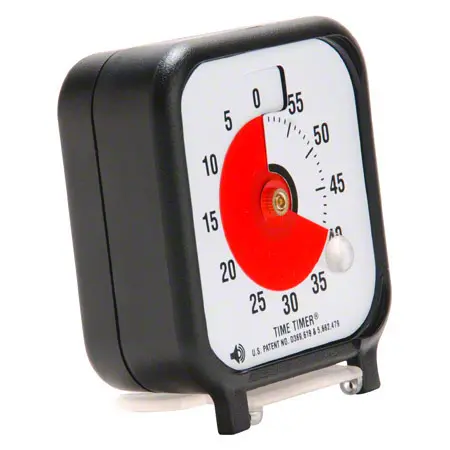 Time Timer Table Clock with acoustic signal, small, 7,5x7,5 cm