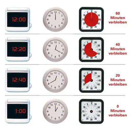 Time Timer Table Clock with acoustic signal, medium, 18x18 cm