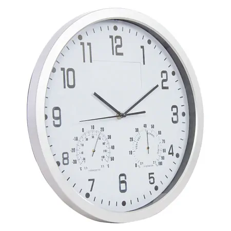 Wall clock with hygrometer and thermometer,  35 cm