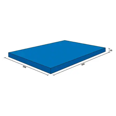 Soft floor mat RG 20, 300x200x25 cm