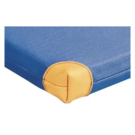 Lightweight gym mat with leather corners, 150x100x8 cm