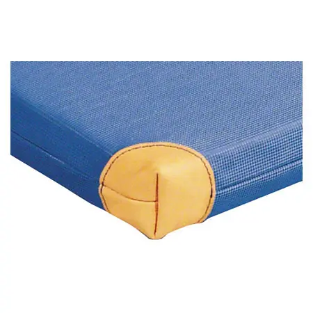 Lightweight gym mat with leather corners, 200x100x8 cm