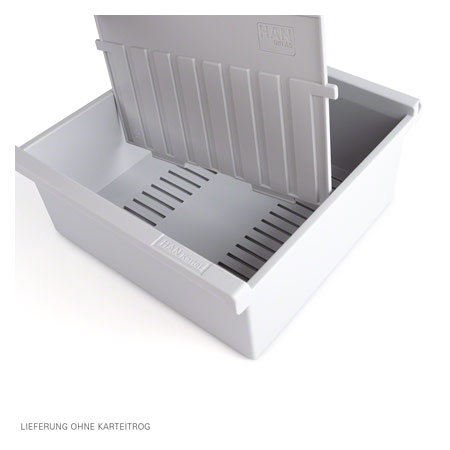 Swing tray for DIN A5 index cards (landscape orientation)