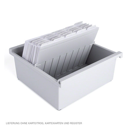Swing tray for DIN A5 index cards (landscape orientation)
