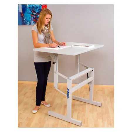 Sit-stand work table Ergo S72 WxDxH 80x60x72-122 cm, with glides, gray/gray