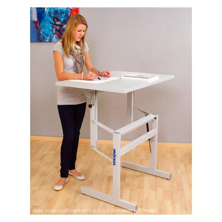 Sit/stand desk Ergo S72 WxDxH 80x60x72-122 cm, with castors, gray/gray