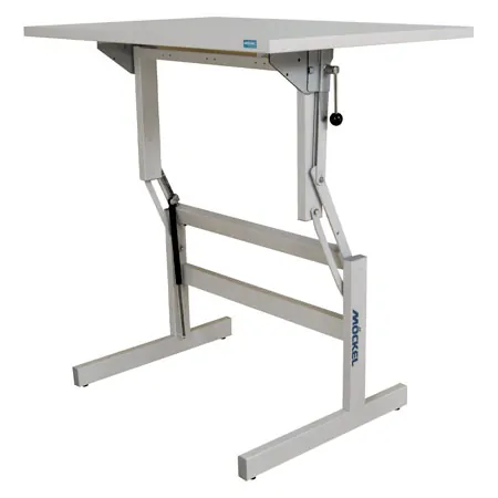 Sit-stand work table Ergo S52 R, WxDxH 80x60x52-102 cm, with castors, gray/gray
