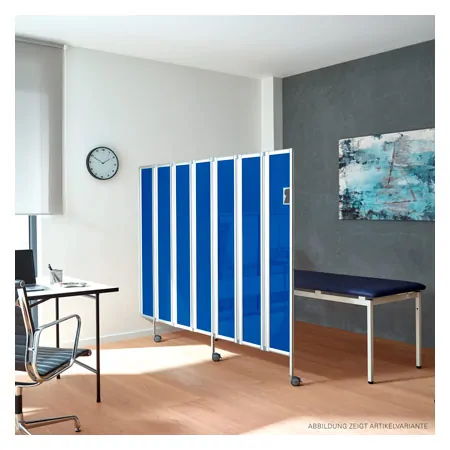 Folding wall flexible 5-bladed, HxW 165x150 cm, blue