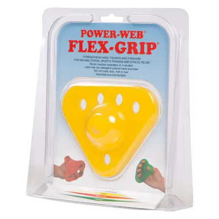 Power-Web-Flex Grip hand exerciser, lightweight, yellow