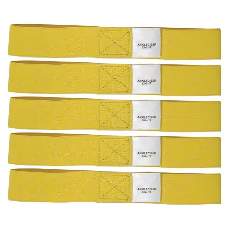 Exercise band Ankleciser, lightweight, yellow, set of 5
