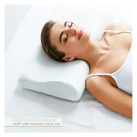 Viscoline neck support pillows, anatomical shape, LxWxH 68x33x13 cm