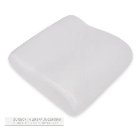 Viscoline travel pillow, anatomical shape incl. Bag, white, LxWxH 34x33x13 cm