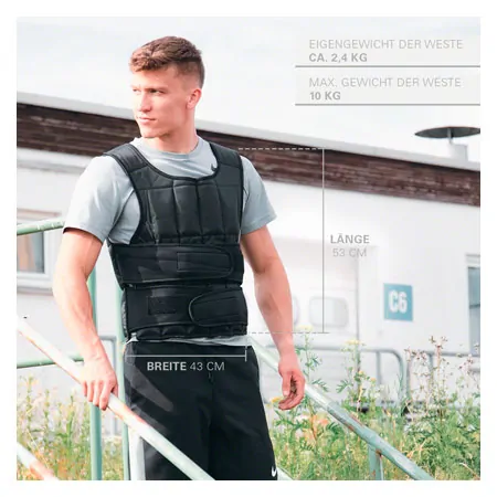 Weight vest exclusive with 38 weight bags, 10 kg