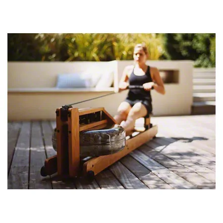 WaterRower rowing machine cherry, incl. S4 Monitor and floor mat, set 2-pcs.