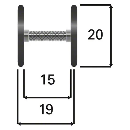 Dumbbells made of rubber, 7.5 kg, one piece