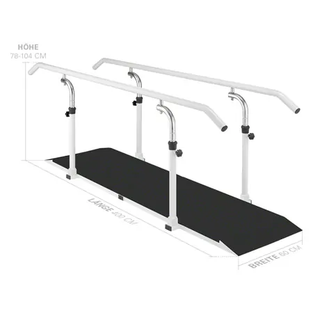 Parallel bars exclusive, beam length 4 m made of metal