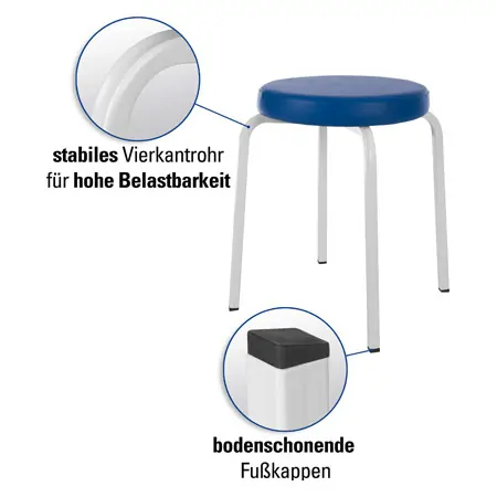 Gymnastics stool Exclusive with comfort pad,  38 cm
