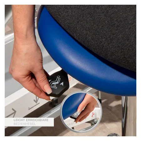 Saddle stool with cushion ,standard with glides