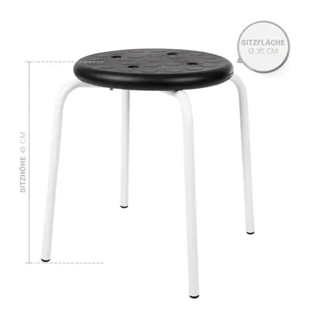 Standard multi-purpose stool with PU seat,  35 cm