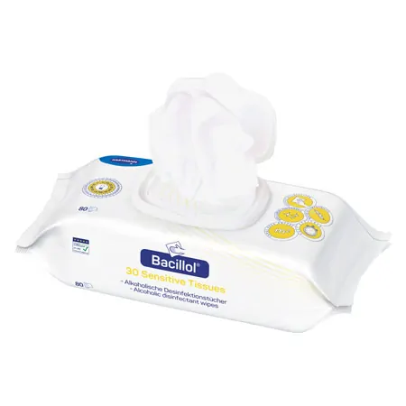 Bacillol 30 Sensitive Tissues surface disinfection wipes, 80 pcs.