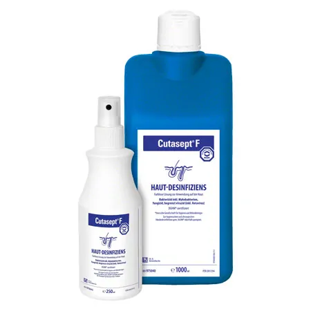 Cutasept med F skin disinfectant, 250 ml over head spray bottle