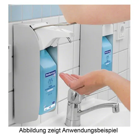 Disinfectant dispenser Eurospender 1 with armbar for 500 ml bottles
