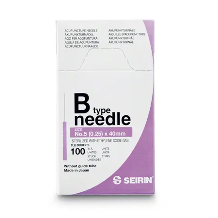 Acupuncture needles Seirin type B, violet, 0.25 x 40 mm, 100 pieces