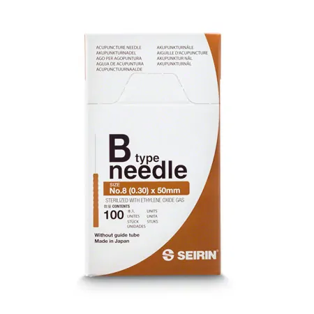 Acupuncture needles Seirin type B, brown, 0.30 x 50 mm, 100 pieces