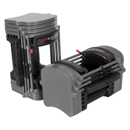 Power Block-Set 3pcs., Dumbbell Sport EXP 2-22,5kg Pair + Folding Stand