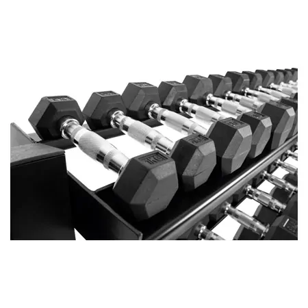 Compact dumbbell stand set with 16 pairs of dumbbells, 1-25 kg, 162x59x82 cm