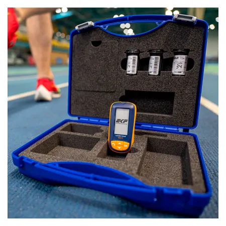 System case made of plastc for Lactate Scout with accessories