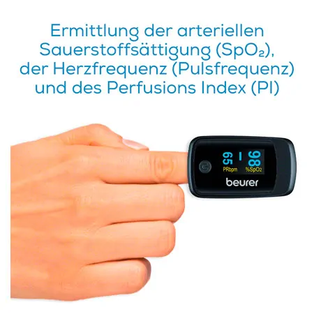 BEURER measuring device set, 2-piece, upper arm blood pressure monitor BM 58 + finger pulse oximeter PO 45