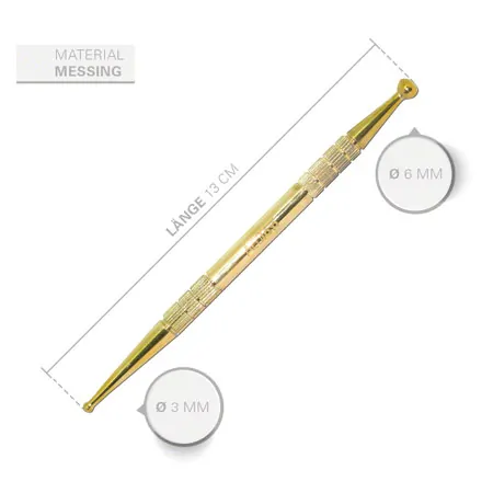 Acupressure pen set, 3 pcs, 13 cm,  2.5 / 4.5 mm +  3 / 6 mm, 15 cm,  4 / 7 mm