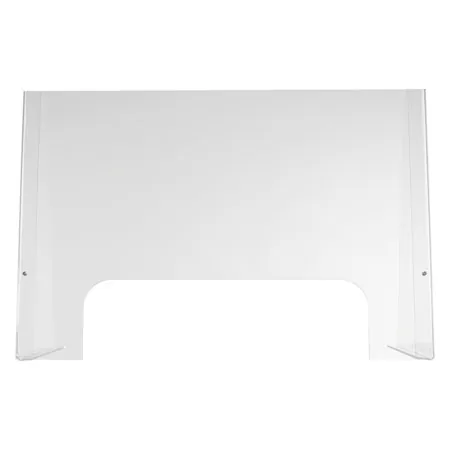 Hygiene protective wall made of acrylic glass 58x86x30 cm, with pass-through 40x11 cm