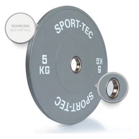 Weight plate Olympia Bumper Plate, 50 mm, 5 kg, gray
