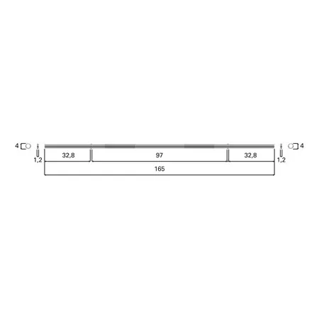 Barbell bar standard,  3 cm x 165 cm