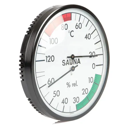 Sauna climate station incl. thermometer and hygrometer,  13,5 cm